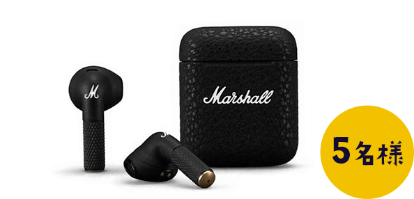 A賞 Marshall MINOR3 Black　マーシャル ワイヤレスイヤホン ブラック