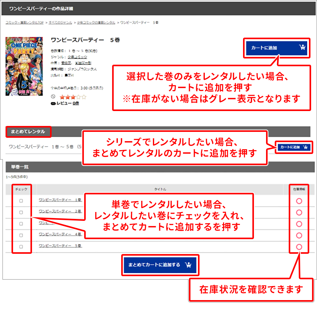 作品をカートに追加する