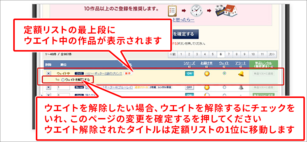 ウエイト機能