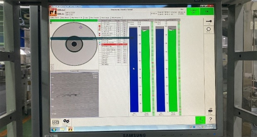光学検査機（キズ確認）