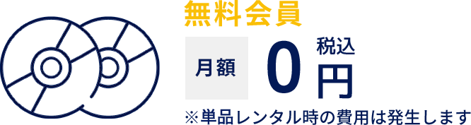 単品レンタル プラン 無料会員 月額0円 税込 ※単品レンタル時の費用は発生します