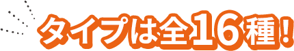 タイプは全16種！