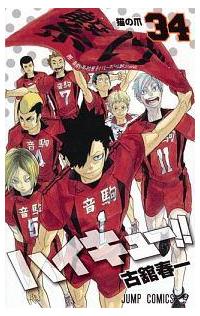 ハイキュー ３４巻 まんが コミック月額会費無料 お届け 返却送料 10冊以上で無料 宅配レンタルのtsutaya Discas