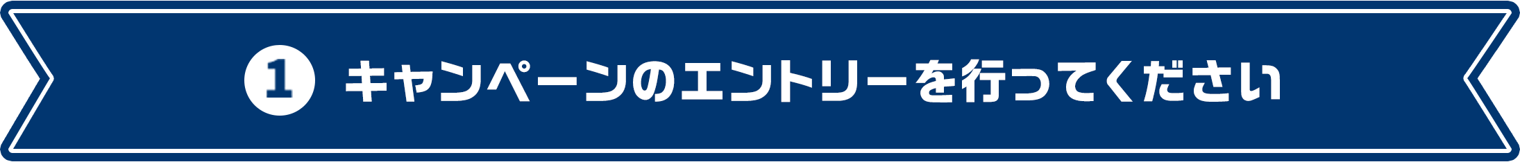 1 キャンペーンのエントリーを行ってください