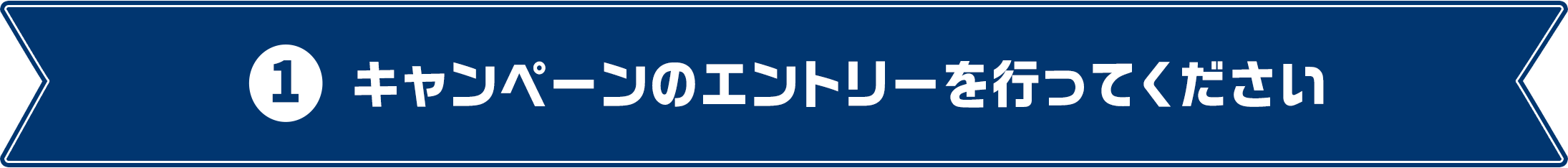 1 キャンペーンのエントリーを行ってください