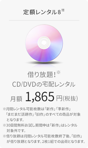 Tsutaya Discas 映画やドラマ アニメのdvdが入会から30日間無料お試し 音楽や漫画も宅配レンタル ツタヤ ディスカス